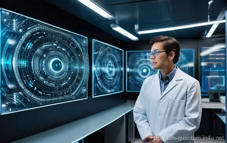 양자광학 기술의 발전 - **Quantum Entanglement Connection:**
    "A visually stunning, futuristic artwork depicting two dive...