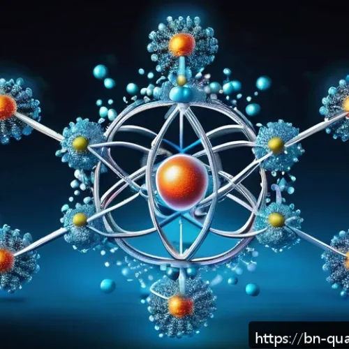 양자화학의 모형 및 시뮬레이션 - A detailed scientific illustration of quantum chemistry molecular modeling: show a complex molecular...